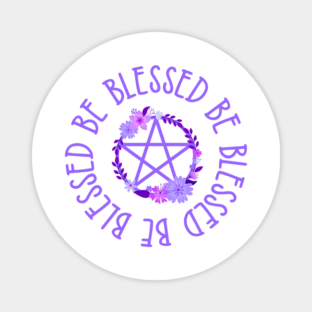 Purple Pentacle Design Cheeky Witch® Magnet by Cheeky Witch